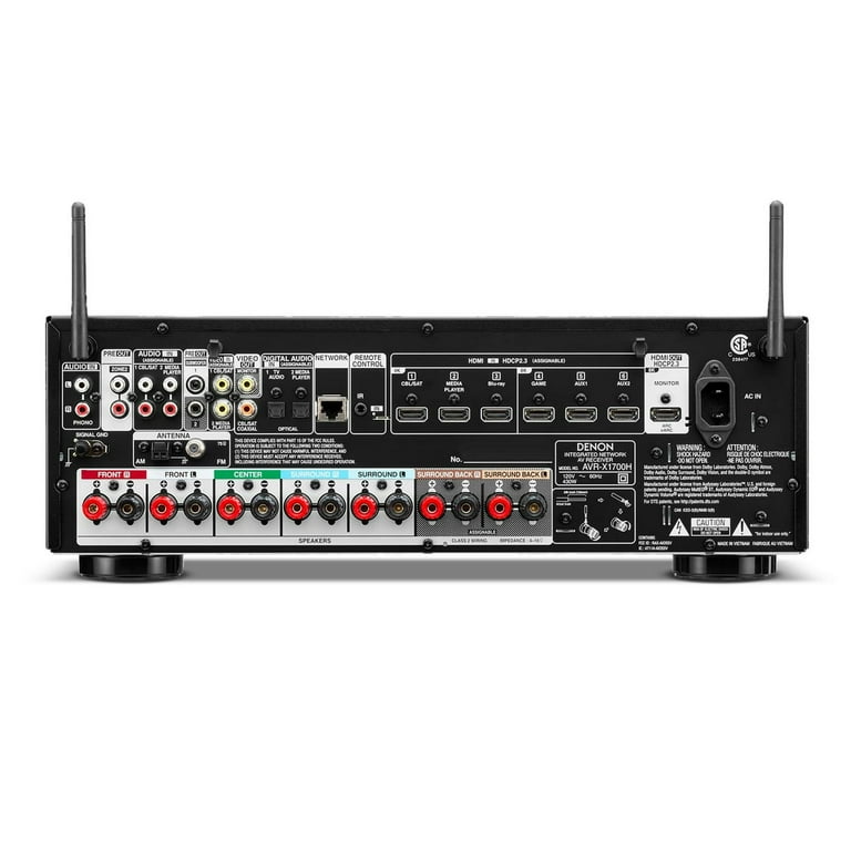 Denon AVR-X1700H AV デノン Denon AVR-X1700H Denon AVR-X1700H, 7.2ch 8K Home Theater Receiver, HEOS Built-in