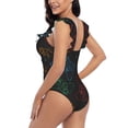 thumbnail image 4 of Fotbe Gamepad Joystick Game Women's Tummy Control Swimsuits Slimming One Piece Bathing Suit Ruffle Wrap V Neck Swimwear-, 4 of 8