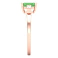 thumbnail image 3 of Three-Stone Engagement Ring for Women - 0.8ct Simulated Green Diamond in 18K Rose Gold Promise Ring, 3 of 6