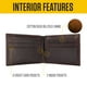 thumbnail image 2 of Cartera Carhartt de cuero estándar, simple, retro, marrón oscuro, para hombre, 2 of 8