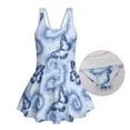 thumbnail image 6 of Tutolipy Girls One Piece Swimsuit with Skirt, Butterfly Pattern Sleeveless Bathing Suit, Quick Dry Soft Childrens Swimwear for Beach Size 6-7 Years, 6 of 8