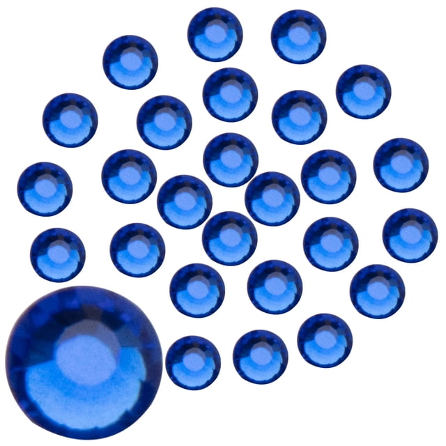 Jollin Pegamento Fix Crystal Flatback Rhinestones Cristal Diamantes Gemas para Nail Art Crafts Decoraciones Ropa Zapatos (ss20 1440pcs Zafiro)