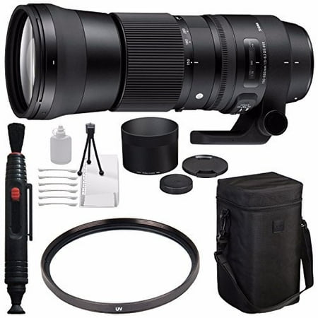 Sigma 150-600mm f/5-6.3 DG OS HSM Contemporary Lens for Nikon F + 95mm UV Filter + Deluxe Cleaning Kit + Lens Cleaning Pen Bundle...International