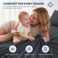 thumbnail image 6 of WISHEAD 4 Piece Queen Sheet Set, Deep Pocket Soft Bed Sheets, Breathable Cooling Bedding, Easy Care, Dark Grey, 6 of 10