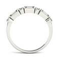 thumbnail image 3 of Charles & Colvard 14K White Gold Moissanite 4x2mm Step Baguette Milgrain Wedding Band-Size 8 0.47cttw DEW, 3 of 8