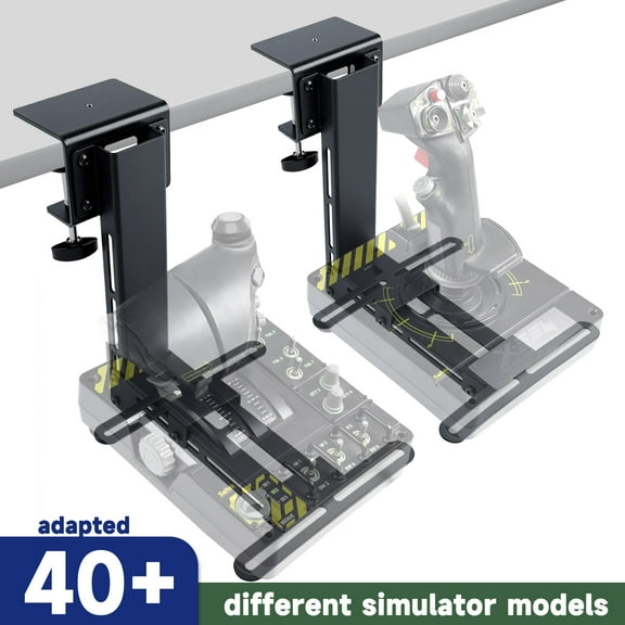 2pcs Hotas Mount Desk Mount Stand For Flight Game Joystick Throttle For Logitech X52/X52 Pro/X55/X56/X56 Thrustmaster T16000M/TWCS/T Flight HOTAS One/4/X/TCA Series VKB