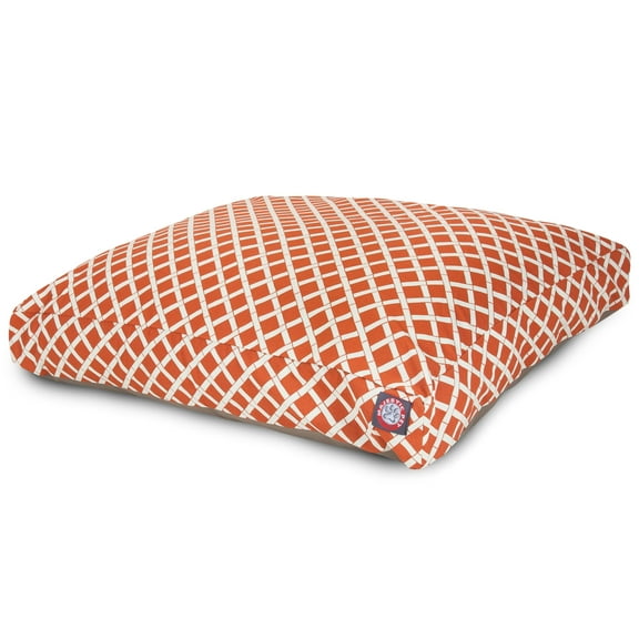 Majestic Pet | Bamboo Rectangle Pet Bed For Dogs, Removable Cover, Burnt Orange, Small