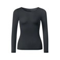thumbnail image 3 of Conjunto de 2 piezas de ropa interior térmica sin costuras para mujer, camiseta de manga larga, calzoncillos largos, muy elásticos, conjunto térmico cálido para otoño e invierno, 3 of 5