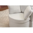thumbnail image 3 of Swivel Barrel Chair, Oversize Round Swivel Accent Chair with Storage, 360 Degree Swivel Round Sofa Chair with 3 Pillows for Living Room, Lounge, 3 of 7