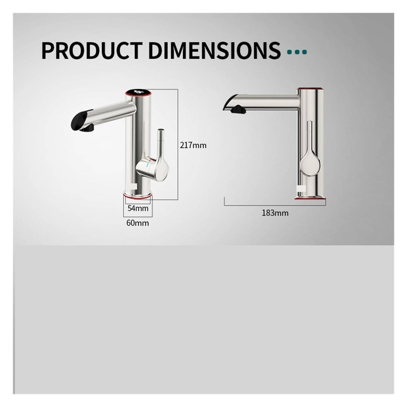 Stainless Steel Electric Faucet Bathroom Heating Tap Mini Water Heater Instant Hot Water Faucet 2 In 1 Mixer