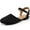 Black, variant on Ecetana Slingback Flats for Women Comfy Sandals for Women Closed Toe Low Wedge Ankle Strap Flats Shoes for Women