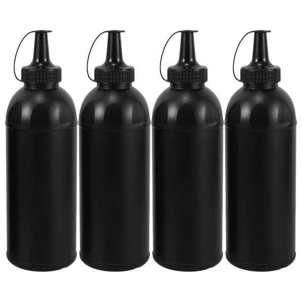 Botellas de agua redondas para niños, botellas de plástico para apretar, botella deportiva con tapa, accesorio de juguete para juegos divertidos, 900ml, 4 Uds.