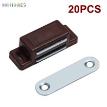 BadPiggies Cabinet Magnetic Catch Closures Door Locks Latch Magnets Shutter for Kitchen Closet Cupboard Closer (20Pcs, Brown)