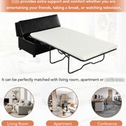 Black Twin Size Sleeper Bed - With Construction And Soft Upholstery For In Plywood Comfortable Seating Area