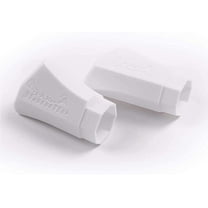 LAXE HANDLE 2-Pack of Lacrosse Stick End Cap A Uniquely Designed End Cap Engineered to Allow for Hand Recognition of The Lacrosse Stick's Head Orientation for Boys and Girls Lacrosse Stick White