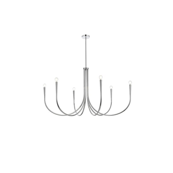 Living District Layne 50 inch chandelier in Chrome