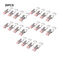 thumbnail image 3 of Moyic 20x ganchos para lavandería Clips de acero y PVC resistentes y duraderos para ganchos para colgar ropa de amplia aplicación Almacenamiento y organización del hogar rosa, 3 of 6