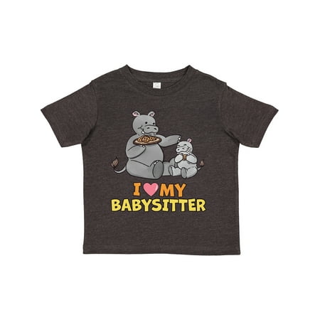 

Inktastic I Love My Babysitter Hippos Gift Toddler Boy or Toddler Girl T-Shirt