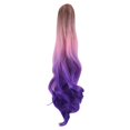thumbnail image 2 of Woman Tri-Color Synthetic Long Wavy Curly Ponytail Hair Extension Wig, Pullover Toupee, 2 of 7