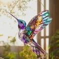 thumbnail image 4 of Colorful Hummingbird Sun Catcher Acrylic Rainbow Bird Wind Chimes Crafts Hanging Decor for All Seasons Home & Garden Decoration, 4 of 8