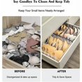 thumbnail image 3 of Jinsinto 6 Pcs Underwear Drawer Organizer Foldable Storage Box Large Capacity Drawer Storage Box for Storing Underwear, Socks, Bras, 3 of 5