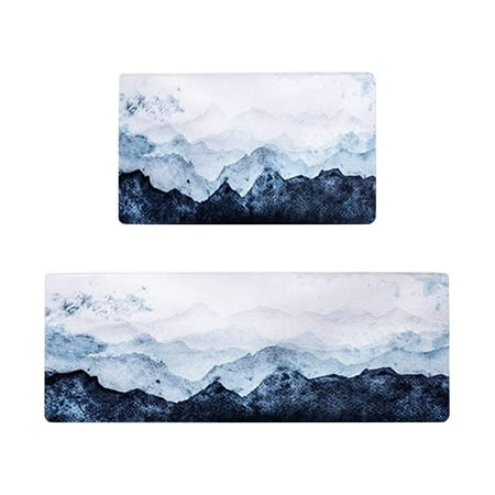 

Kitchen Carpet (2 Pieces) S Kitchen Carpet Washable Cushion Comfortable Kitchen Carpet Set