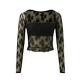 thumbnail image 5 of Womens Sets 2 Piece Outfits Lace Bolero Shrug See Through Floral Cardigan Long Sleeve Sheer Mesh Crop Y2K Tops, 5 of 5