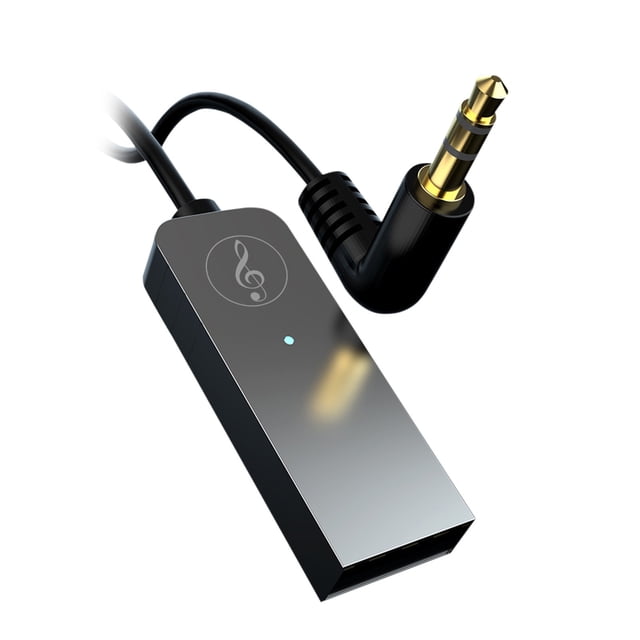 TIMIFIS Bluetooth Adapter Bluetooth Receiver,Bluetooth 5.0 Audio Adapter for Car & Home Stereo,Speaker,Tv,Tablet,with Aux 3.5mm Output,Low Latency and Hd Audio Car Multimedia Player