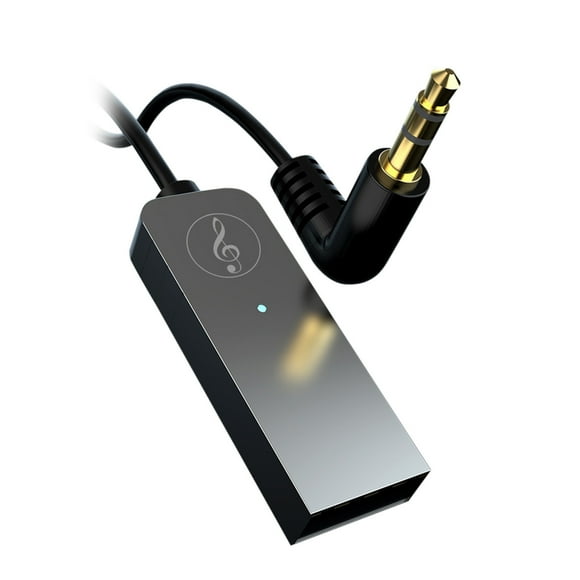 Bluetooth To 3.5Mm Audio Adapter Bluetooth Receiver,Bluetooth 5.0 Audio Adapter for Car & Home Stereo,Speaker,Tv,Tablet,With Aux 3.5Mm Output,Low Latency and Hd Audio