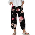 thumbnail image 2 of Lilgiuy Women's Fashion Summer Casual Loose Pocket Straight Printing Trousers Pants for Camping Climbing, 2 of 5