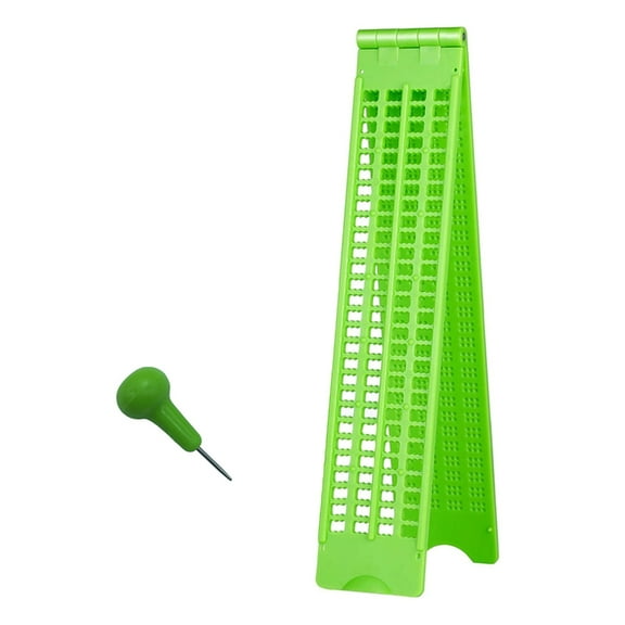 4 Lines 28 Cells Braille Slates and Stylus Set, Braille Fingerboards Writing Set Braille Learning Tool Accessory