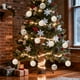 thumbnail image 5 of 12 Bolas Navideñas de Terciopelo Flocado | Adornos de Plástico Marrón para Árbol de 6 Cm | Elegante Decoración Colgante con Hebilla de Metal | Decoración Festiva para El Hogar y Fiestas, 5 of 6