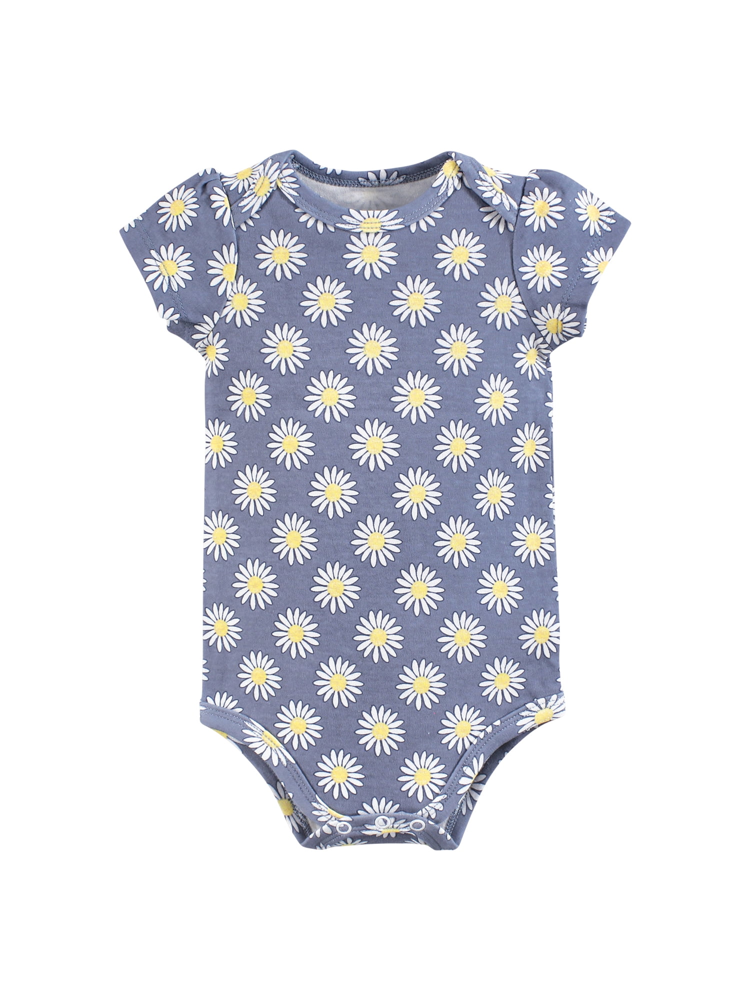 Hudson Baby Short Sleeve Bodysuits, 5-Pack, Newborn- 24 Months