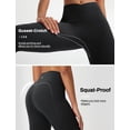 thumbnail image 6 of BALEAF Capri Leggings for Women with Pockets Knee Length Workout Yoga Capris Pants Tummy Control Casual Exercise Black L, 6 of 8