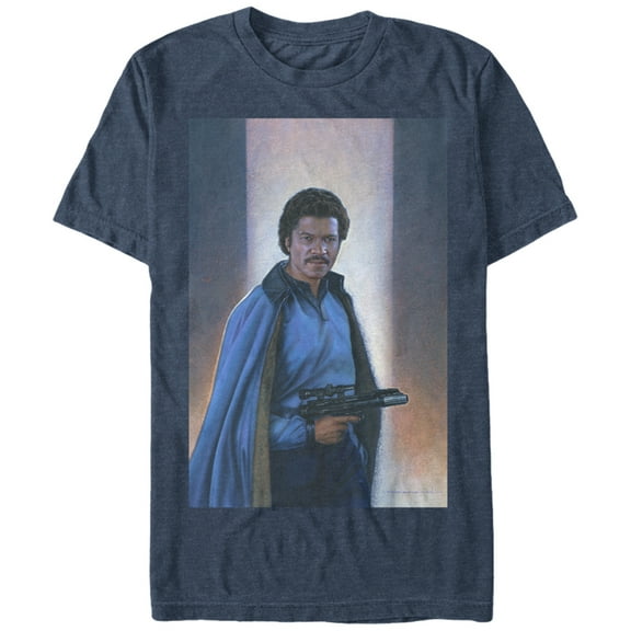 Men's Star Wars Lando Pose Graphic Tee Navy Blue Heather X Large