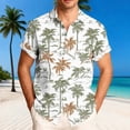 thumbnail image 2 of Xcmzpl Mens Hawaiian Shirt Big and Tall Short Sleeve Button Down Shirts Casual Summer Beach Tropical Outfits Loose Fit Blouses Coffee L, 2 of 7