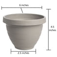 thumbnail image 6 of HC Companies 6" Outdoor Indoor Plastic Self Watering Planters, 10 Pack, 6 of 6