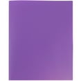 thumbnail image 5 of JAM Paper Plastic 2 Pocket School POP Folders, Purple, Bulk 96/Pack, 5 of 5