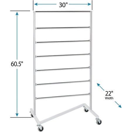 

GEROBOOM Z-Truck Clothing Hanger System - 30 W x 22 D x 60 ½ H - Perfect for Dress Hangers and Skirt or Pant Hangers - Great for Resale and Thrift Stores