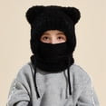 thumbnail image 4 of XIMIN Bear Ear Baby Girls Boys Winter Hat Toddler Knitted Ear Flaps Cute Stuffed Hood Scarf Beanies with Fleece Lining Fluffy Ski Snow Hat, 4 of 5