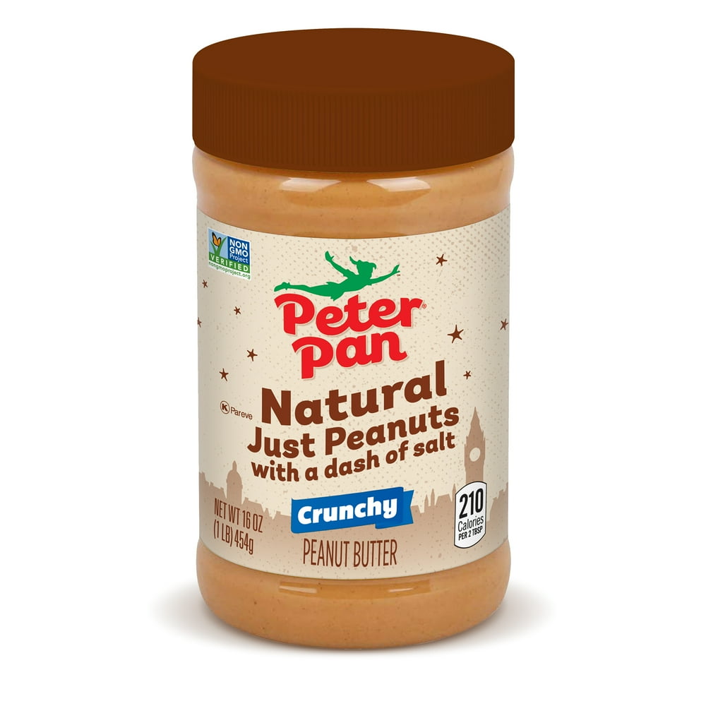 Peter Pan Natural Stir-In Crunchy Peanut Butter, 16 oz. - Walmart.com