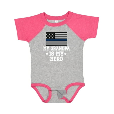 

Inktastic Police Officer Grandpa is My Hero Gift Baby Boy or Baby Girl Bodysuit