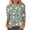 Mulitcolor#04, variant on JTZGDY Boho Floral Tops for Women Plus Size Trendy Fall 3/4 Length Sleeve Crewneck Printed T-Shirts Loose Lightweight Dressy Casual Graphic Tunic Blouse