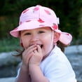 thumbnail image 3 of JAN & JUL Baby Sun-Hat with Neck Flap for Girls, Breathable Summer Cap for Swimming (Pink Strawberry, Size S: 3-6m), 3 of 7