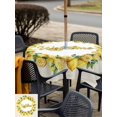 thumbnail image 5 of Outdoor Tablecloth with Umbrella Hole for Patio/Picnic/Party/Camping, Yellow Lemon Waterproof Table Cloth Square Cover Washable, Farmhouse Summer Fruit Leaves Plants (60"x 60"), 5 of 8