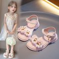 thumbnail image 2 of PMVFHDE Girls Breathable Sandals Girls' Flat Sandals For Summer Beach Red,10.5, 2 of 4