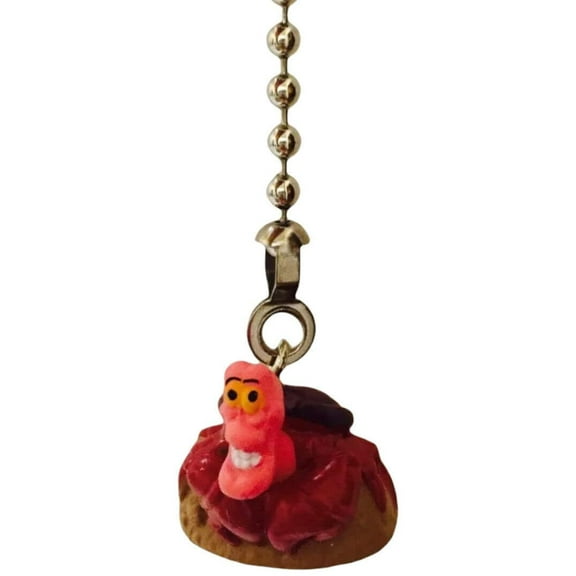 Sebastian 1" PVC Figure Fan Light Lamp Pull Chain Figurine Little Mermaid Ariel