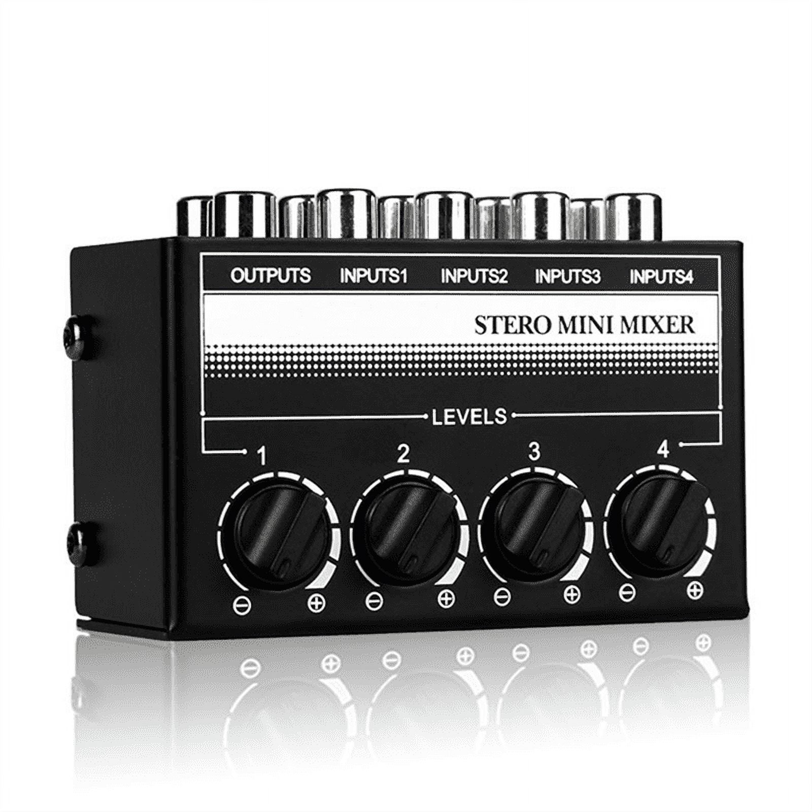 Audio Mixer Mini Stereo 4-Channel Passive Mixer Microphone Multi-Channel 1 in 4 Out Stereo Splitter for Studio - image 2 of 10