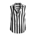 thumbnail image 7 of Noric Women's Striped Print Tank Tops Sleeveless V-Neck Collar Casual Summer Trendy Office Blouse, 7 of 7