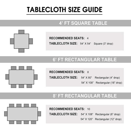 White For Rectangle Tables Waterproof Wrinkle Resistant Table Cloth With Silver Lines Great Party Wedding Banquet 54 X 80 Inch Canada White For Rectangle Tables Waterproof, What Size Tablecloth For A Rectangle Table That Seats 10